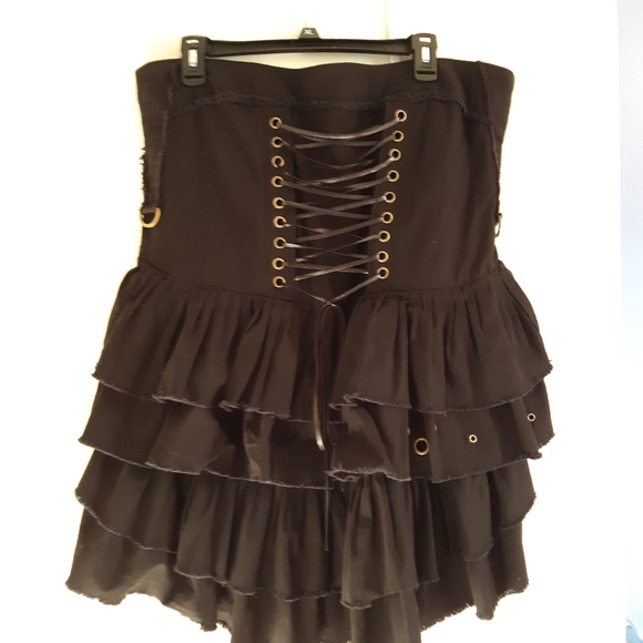 Lip Service Burning Circus ruffle skirt Black XXL - Picture 5 of 5